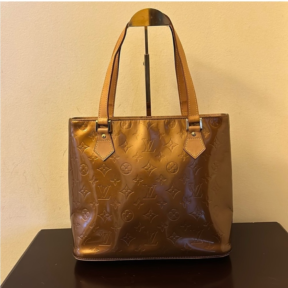 Louis Vuitton Bronze Vernis Structured Tote Bag - Picture 3 of 5
